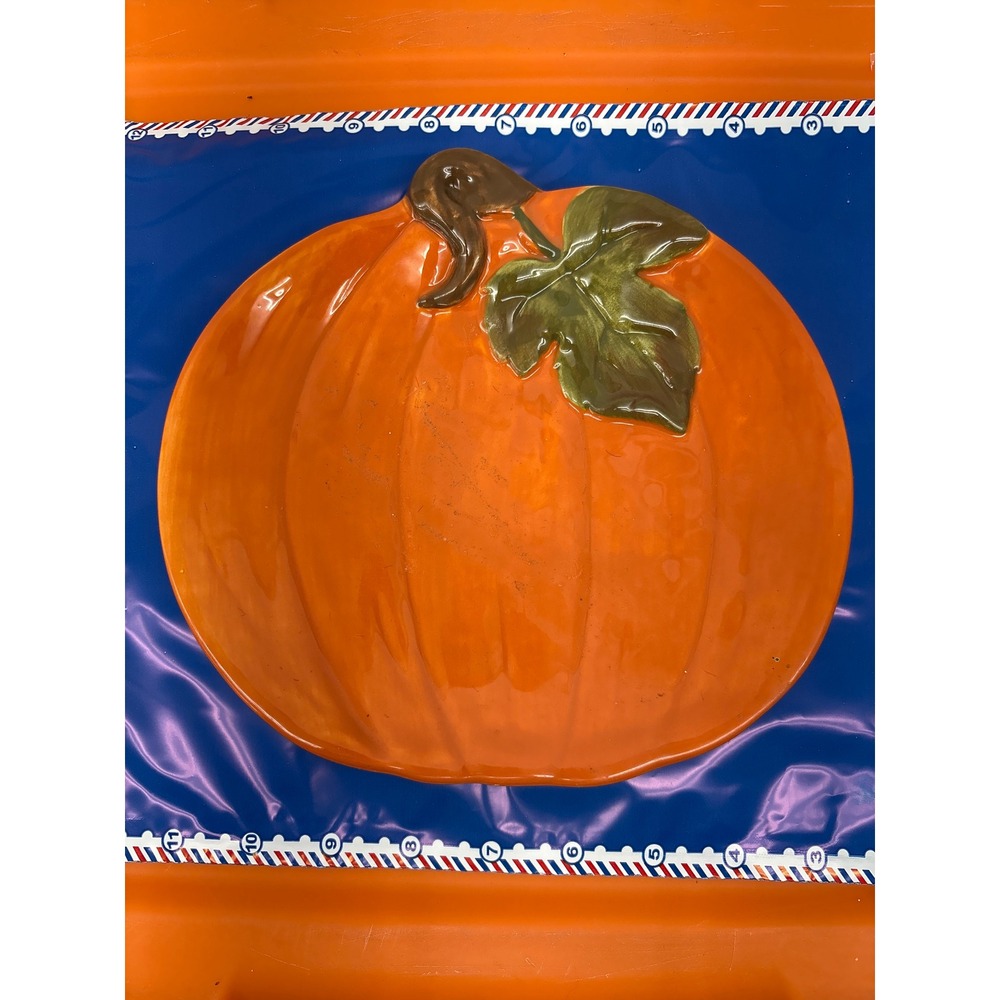 Harvest Pumpkin Shaped Plate Fall Thanksgiving Decor‎ Table Serving Dish